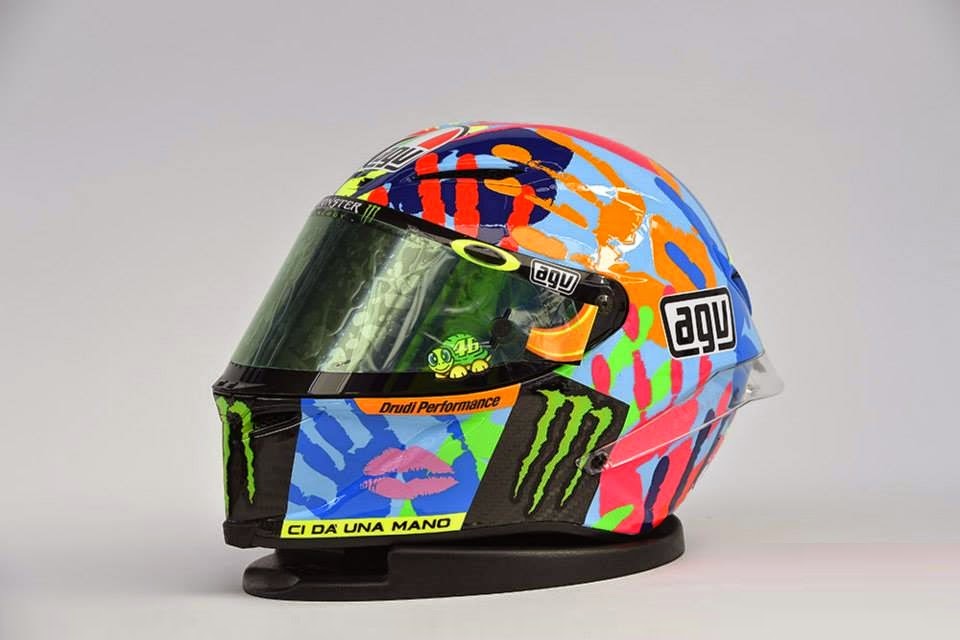 Champion Helmets: AGV Corsa Misano 2014 Handprint helmet